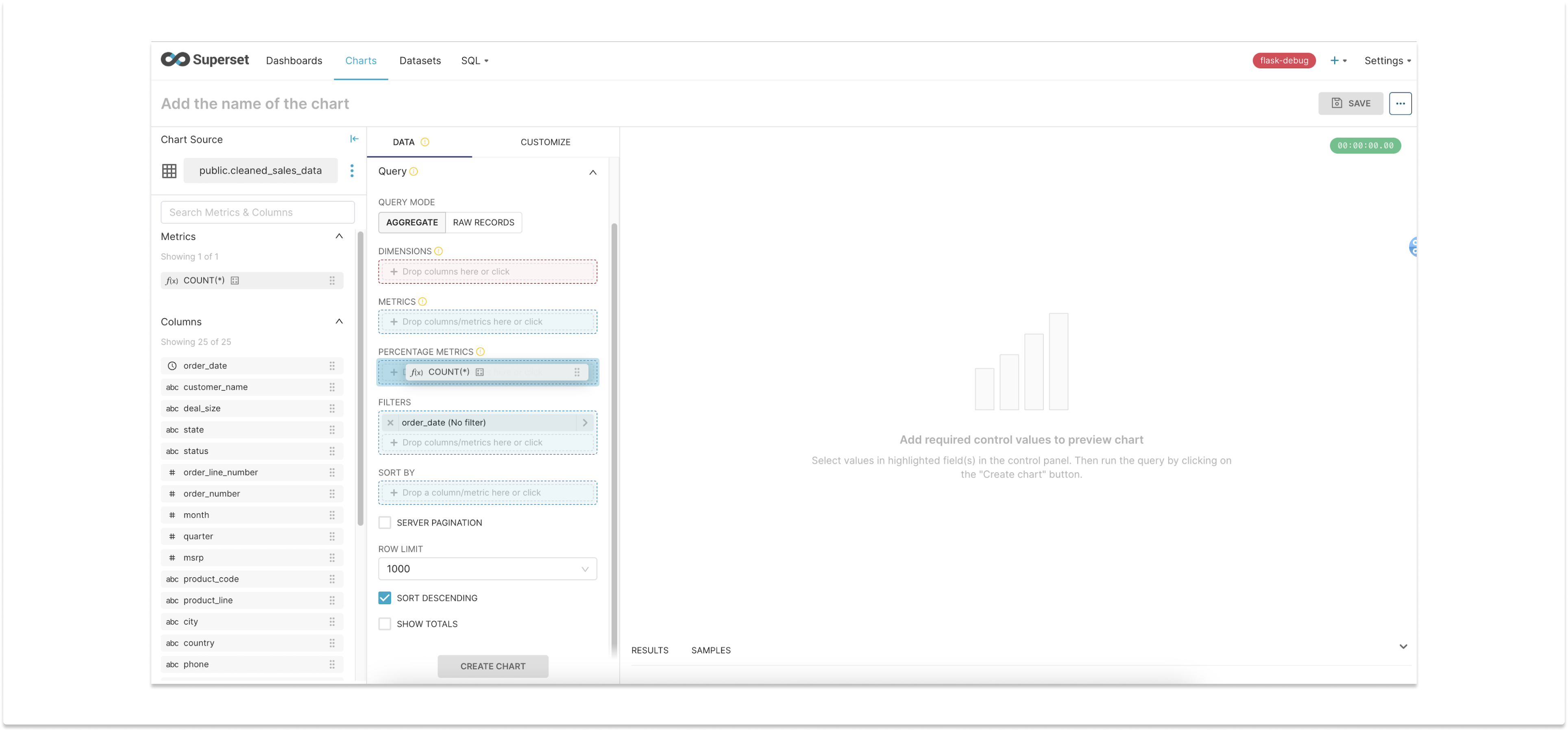 Drag and Drop in Chart Builder