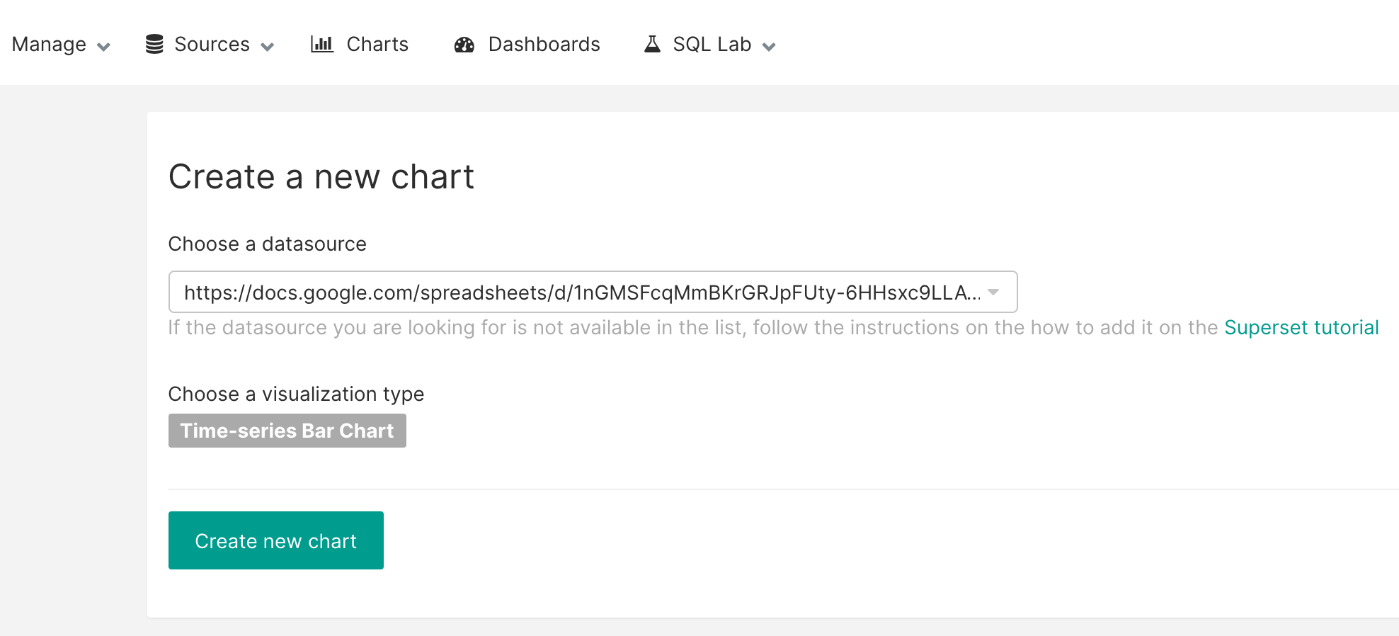 Create new chart Create New Chart
