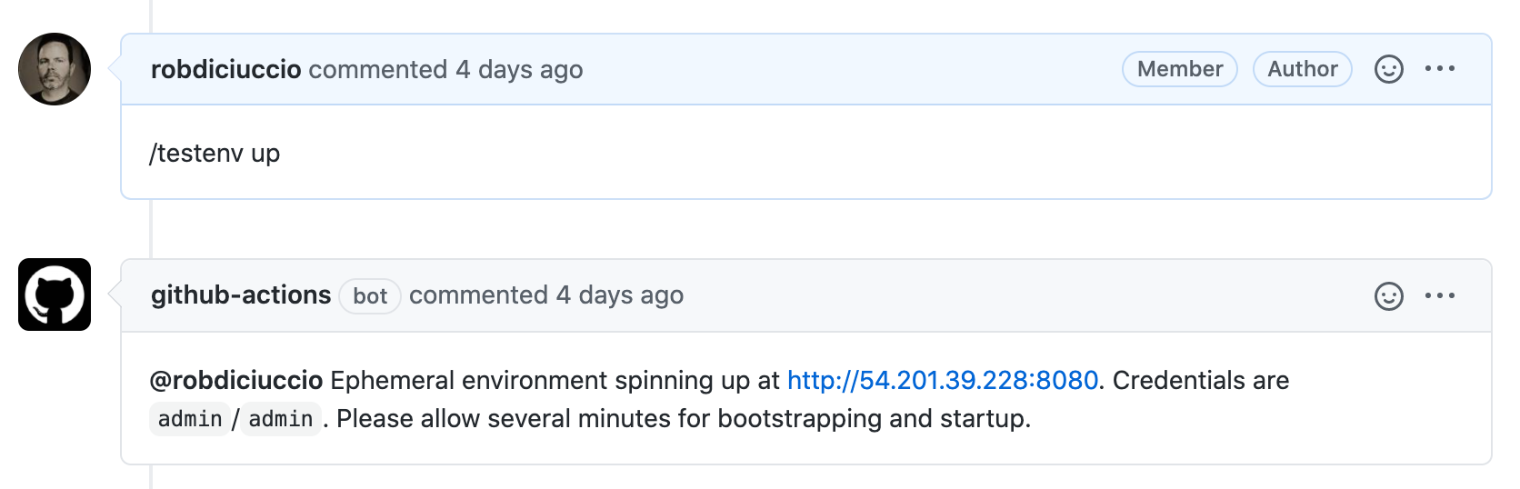 GitHub PR comments
